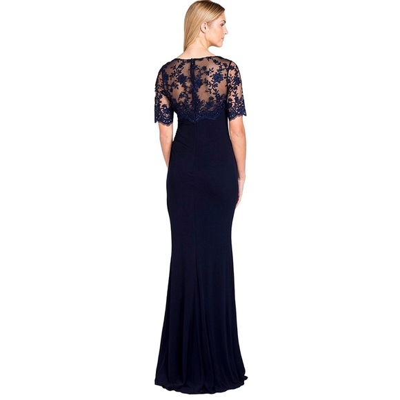 Badgley Mischka Navy Gown - Picture 2 of 5